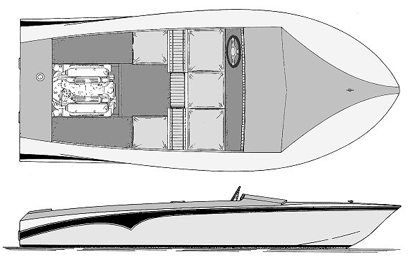 Missile v-drive speed boat