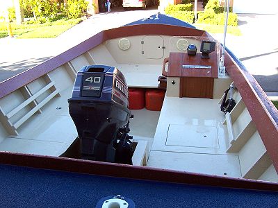 Little Hunk Pacific dory, interior view
