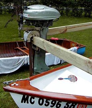 Bull's Eye home built sailboat with classic motor