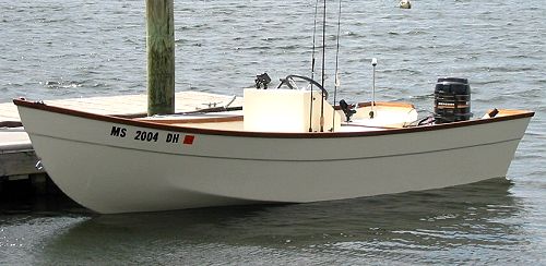 Console Skiff by Dan Hehn at the dock