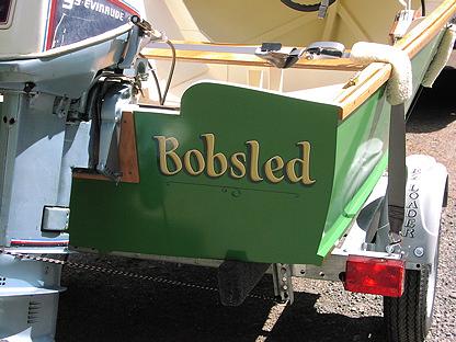Photo of transom with name: Bobsled