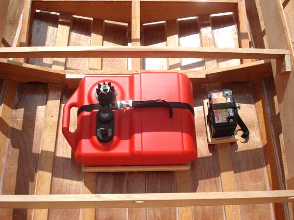 Fuel tank and battery tray
