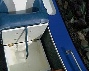 built-in storage under seats.