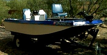 bass fishing boat.