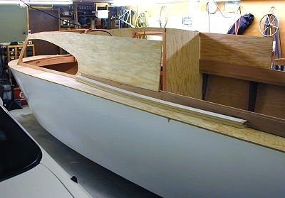 Sea Knight cabin under construction from aft