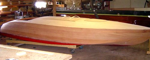 Cracker Box mahogany speed boat