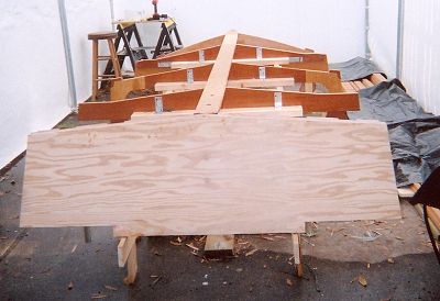 Bass Boat framework view from aft