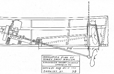 Lift-up rudder drawing